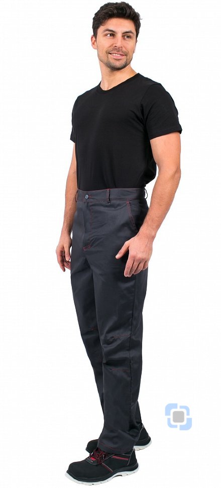 Костюм Фаворит-1 Премиум (тк.Смесовая,240) брюки, т.серый/св.серый