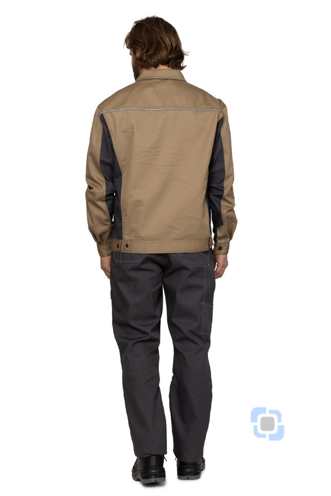 Куртка Люкс (тк.Протек,240) ПРАБО, серый/бежевый
