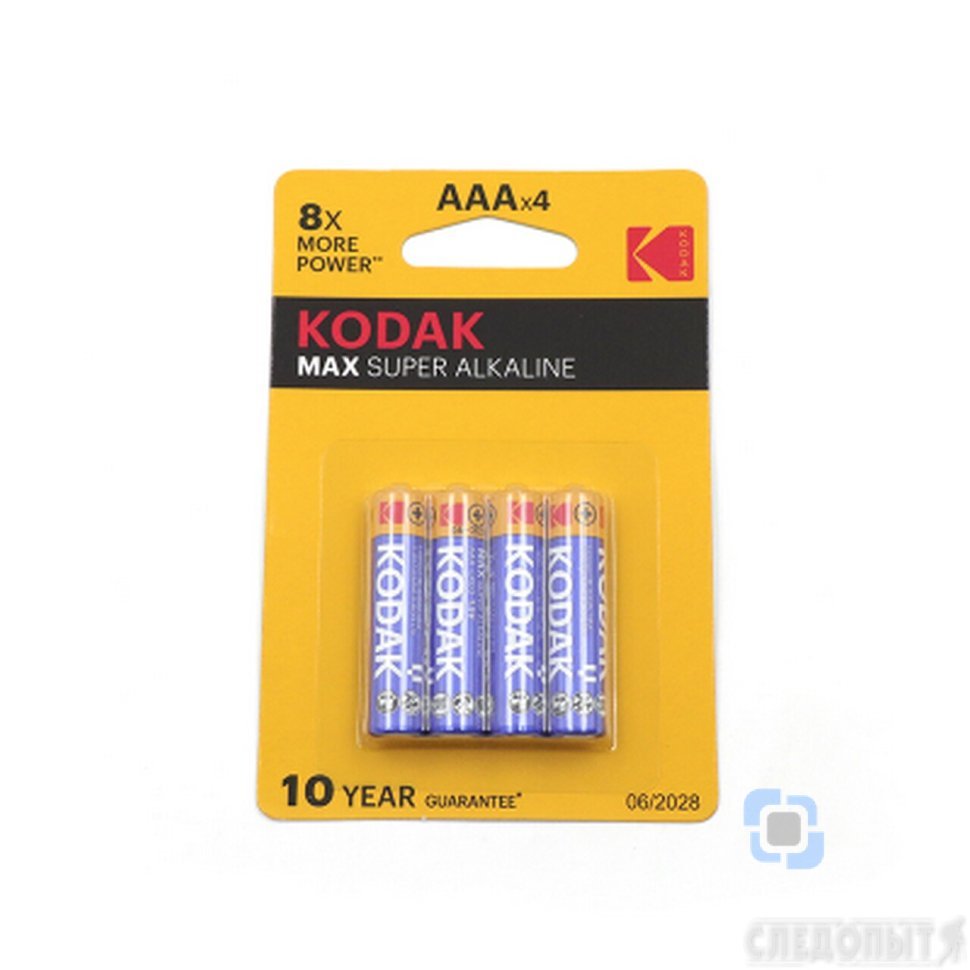 Батарейка Kodak MAX LR03 Alkaline/4 шт. в упак. 