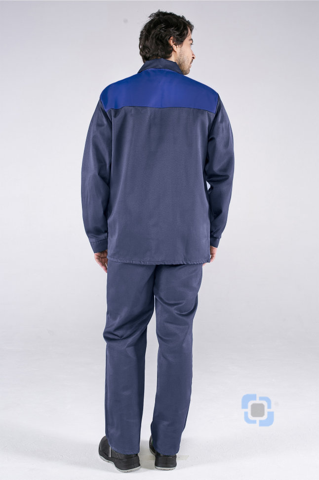 Костюм Стандарт (тк.Смесовая,210) брюки, т.синий/васильковый